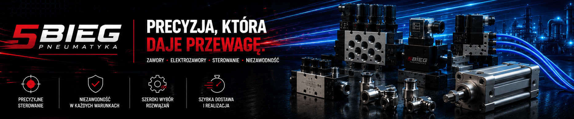 Baner promocyjny 5Bieg Pneumatyka - elementy pneumatyczne