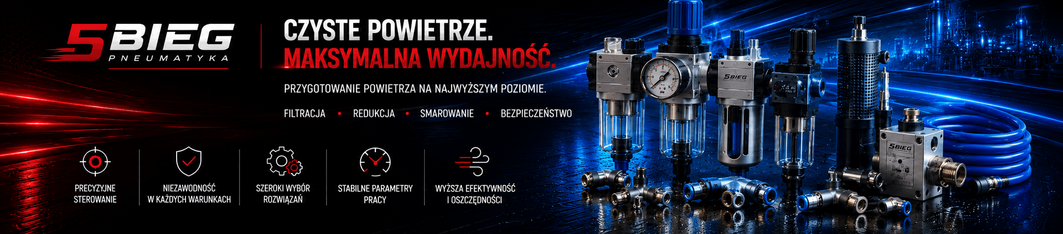 Baner promocyjny 5Bieg Pneumatyka - obsługa firm